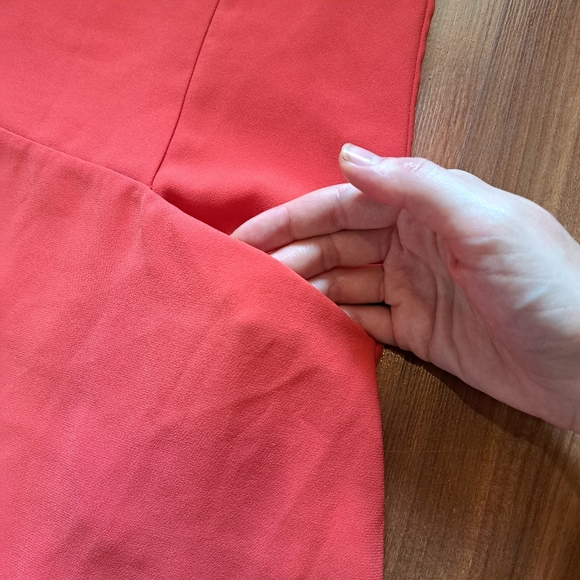 Zara Coral bright Pink Pockets Tunic Dress Top Sleeveless Casual - Picture 5 of 6